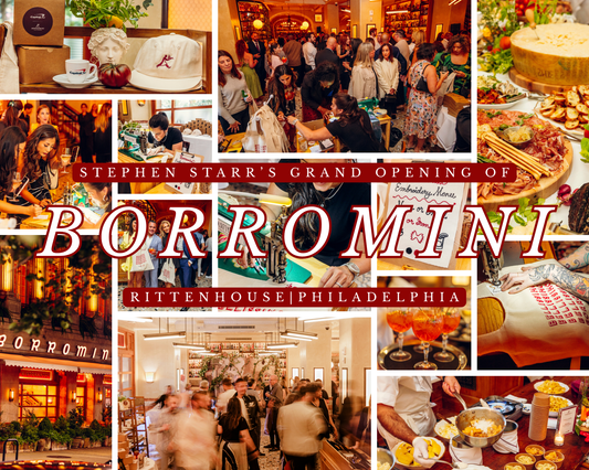 Live chainstitch embroidery at Borromini, Rittenhouse, Philadelphia for their grand opening by That Crafty One.