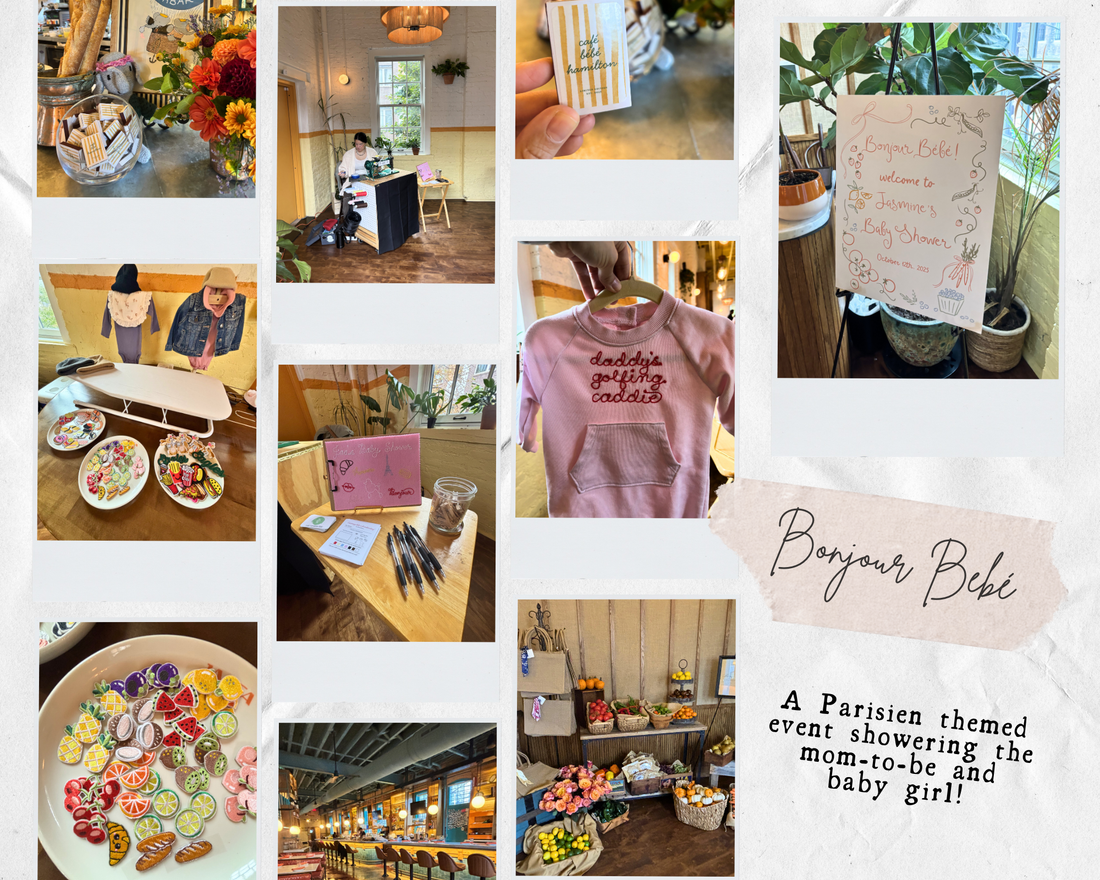 Embroidering for Bebé - A Philadelphia Baby Shower