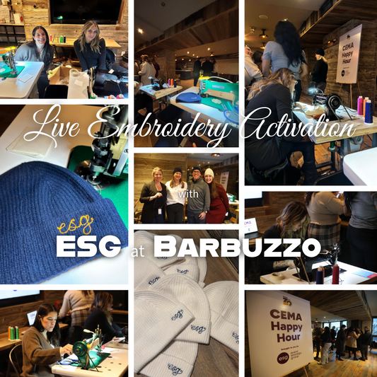 Live Chainstitch Embroidery at Barbuzzo with Event Strategy Group