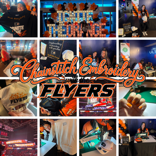 Live Chainstitch Embroidery with the Philadelphia Flyers at the Stanley Cup Playoffs