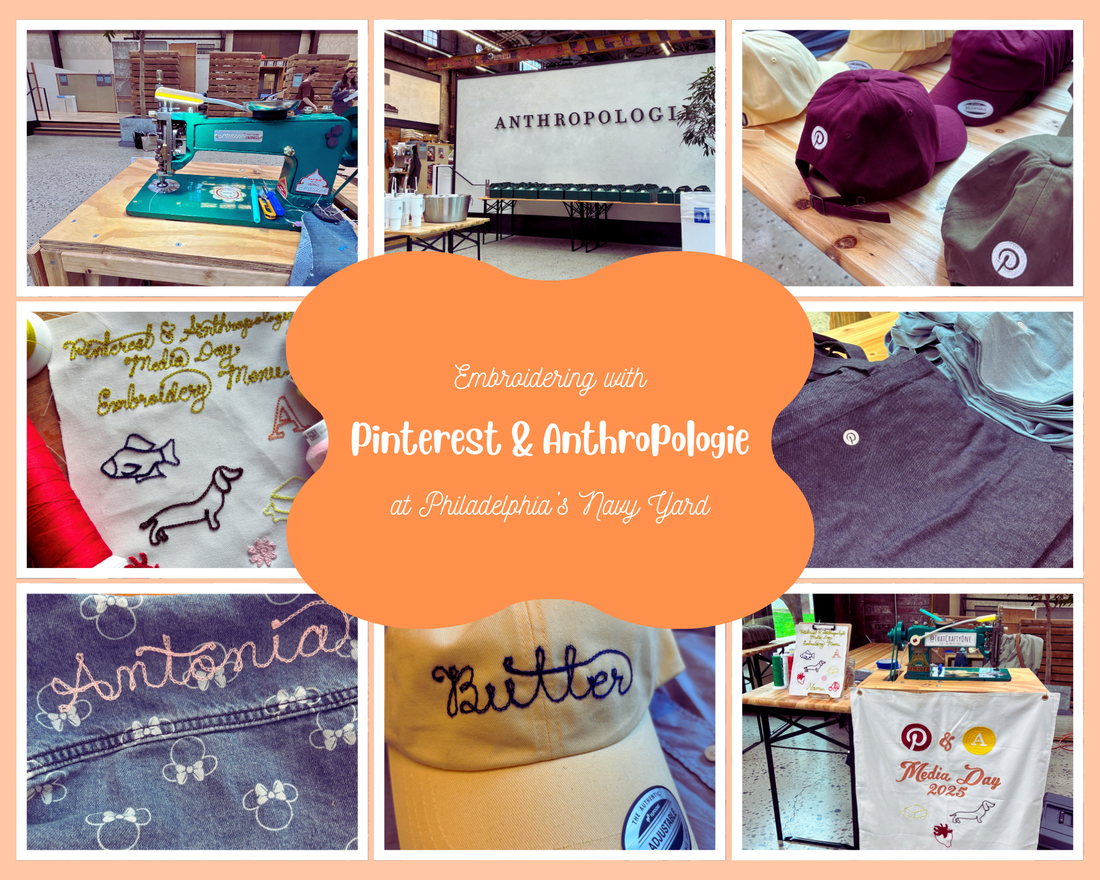Embroidering at Philly's Navy Yard with Anthropologie & Pinterest