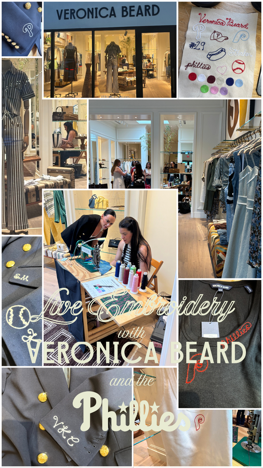 Embroidery with Veronica Beard & The Phillies in Rittenhouse