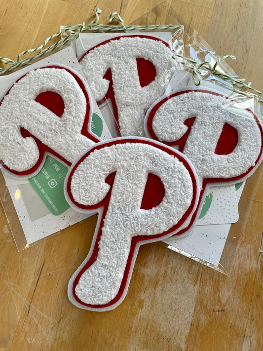 Classic Philadelphia Phillies P chenille embroidered patch