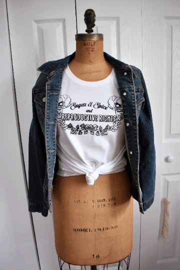 Handmade Screenprinted Reproductive Rights Tank Muscle Tee - Prochoice Womens Rights My Body My Choice