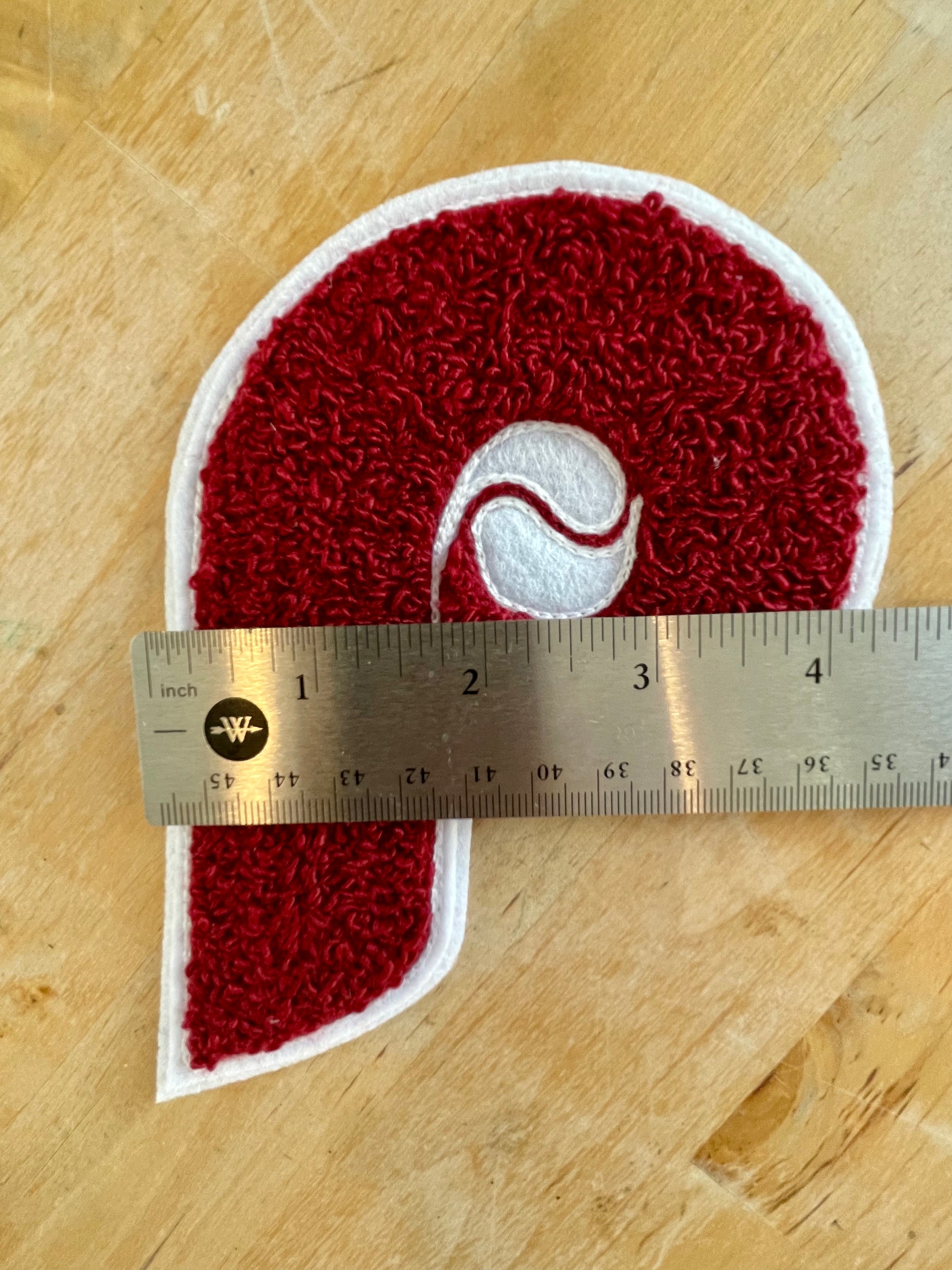 Retro Philadelphia Phillies P chenille embroidered patch