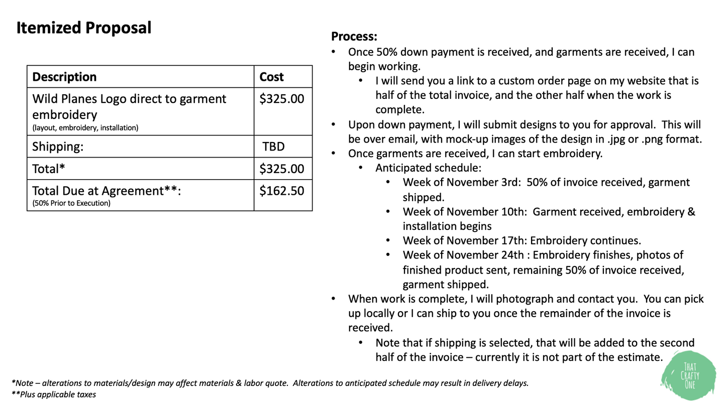 Custom Embroidery Services for Briana - Wild Planes Jacket (1 of 2)