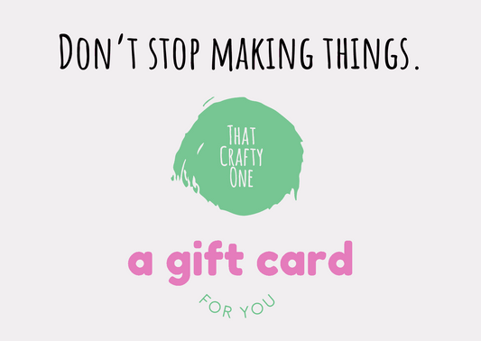 That Crafty One - Gift Card for custom chainstitch embroidery made for you in Philadelphia, PA