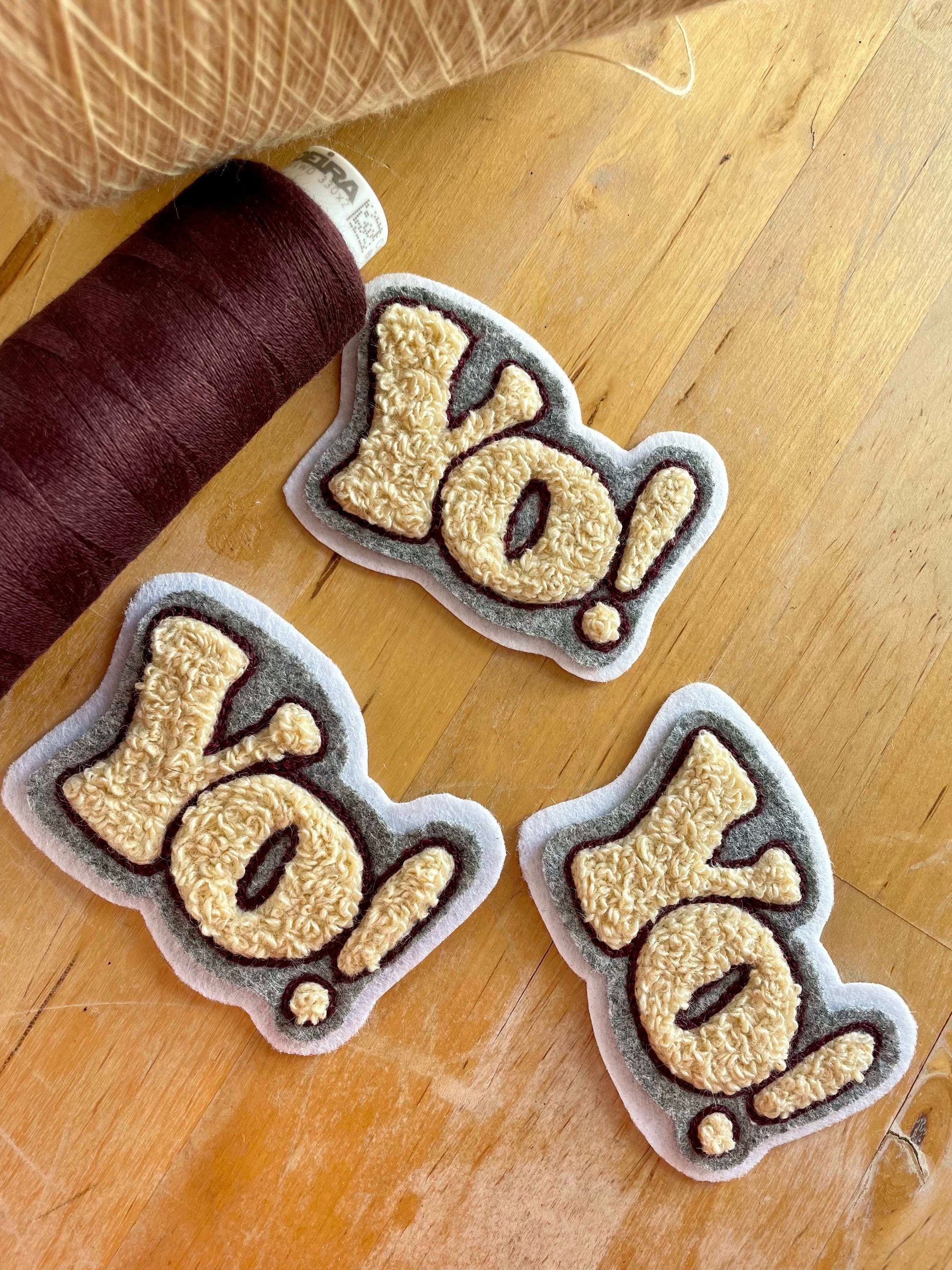 Handmade Handcranked Chainstitch Embroidered YO! Philly Chenille Vintage Patch