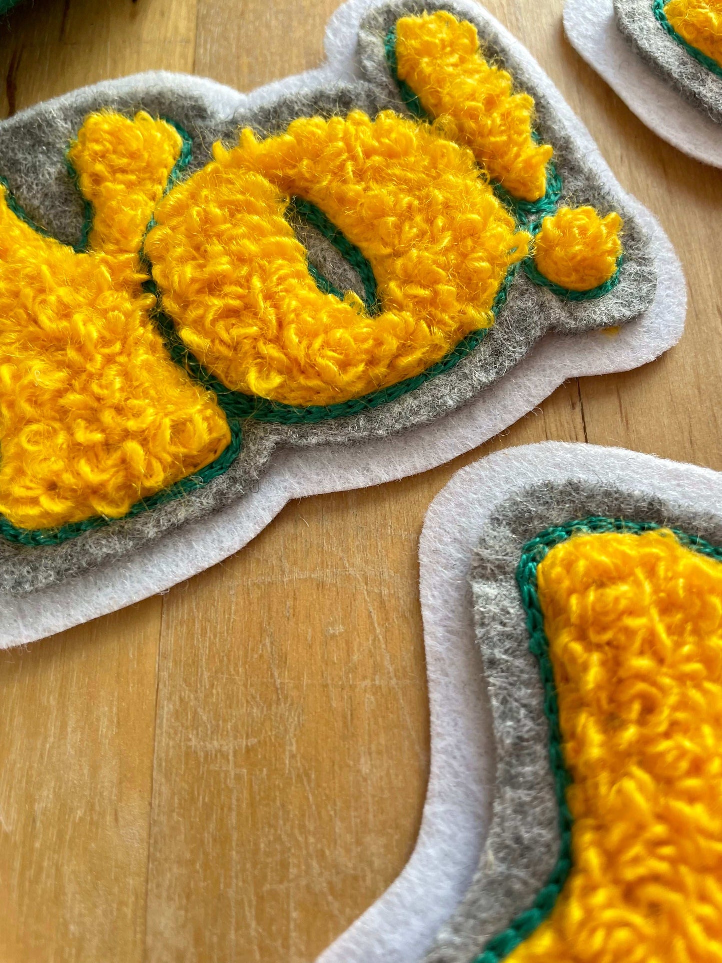 Handmade Handcranked Chainstitch Embroidered YO! Philly Chenille Vintage Patch