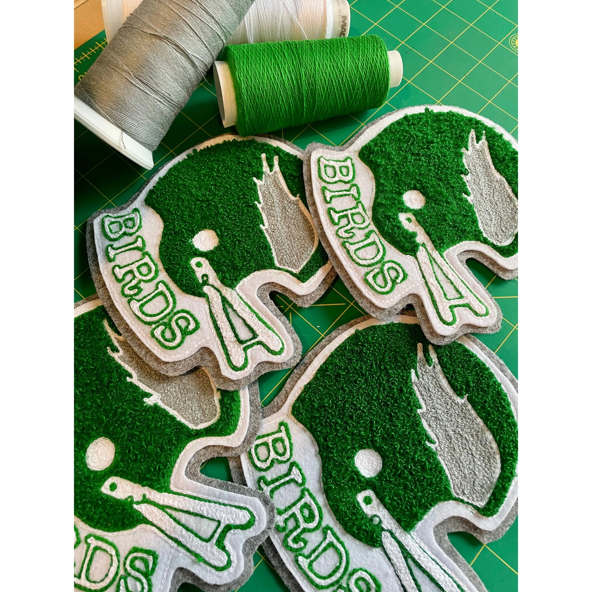 Philadelphia Eagles Go Birds Philly sports Chenille football helmet patch kelly green.