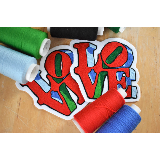 Philadelphia LOVE Statue chainstitch embroidered patch 