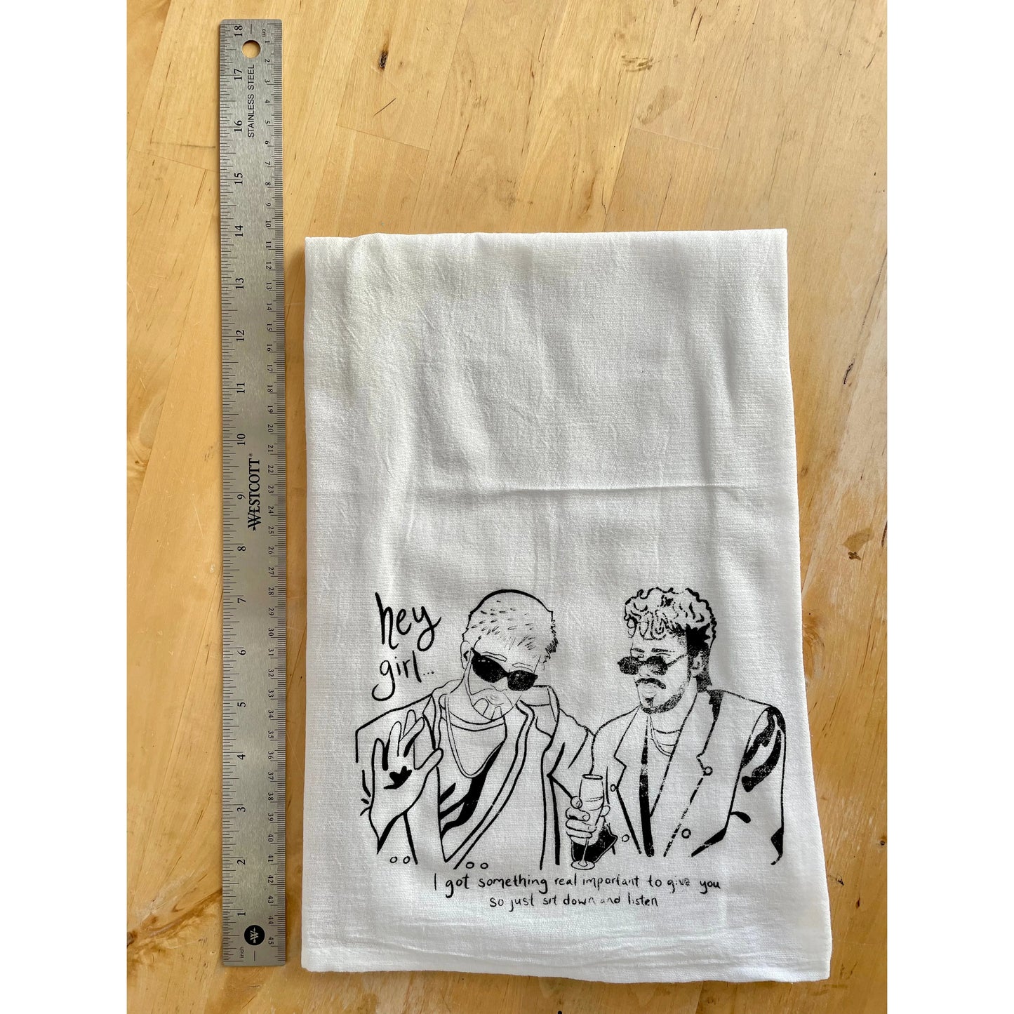 Dick In a Box Andy Samberg Justin Timberlake SNL Classic Digital Short Funny Comedy Screenprinted Tea Towel